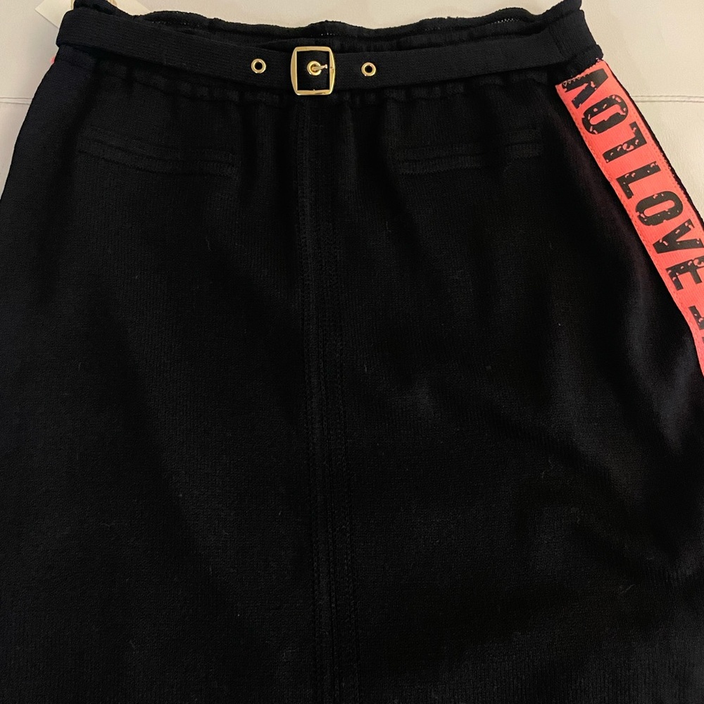 St. John repurposed Love black stretch knit midi skirt M/L - Picture 3 of 8